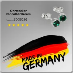 SilberDream Ohrringe Zirkonia grün 925 Silber Ohrstecker SDO503G