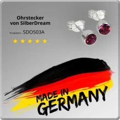 SilberDream Ohrringe Zirkonia fuchsia 925 Silber Ohrstecker SDO503A