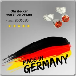 SilberDream Ohrringe Zirkonia orange 925 Silber Ohrstecker SDO503O