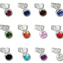SilberDream Ohrringe Zirkonia fuchsia 925 Silber Ohrstecker SDO503A