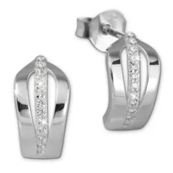 SilberDream Ohrstecker 12 Zirkonia weiß 925er Silber Damen Ohrring SDO4273W
