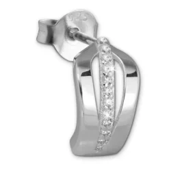 SilberDream Ohrstecker 12 Zirkonia weiß 925er Silber Damen Ohrring SDO4273W