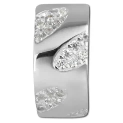 SilberDream Ohrstecker Blätter Zirkonia weiß 925 Silber Damen Ohrring SDO4274W