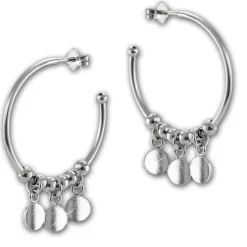 SilberDream Ohrstecker Creole Blättchen 925 Sterling Silber Damen SDO6703J