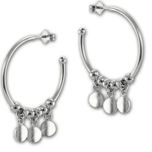 SilberDream Ohrstecker Creole Blättchen 925 Sterling Silber Damen SDO6703J
