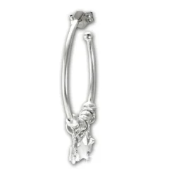SilberDream Ohrstecker Creole Sterne 925 Sterling Silber Damen SDO6702J