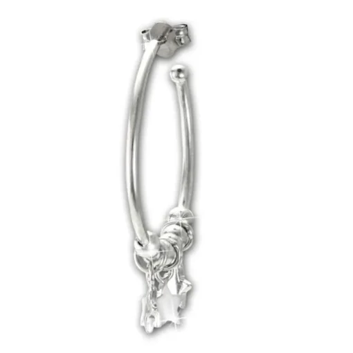 SilberDream Ohrstecker Creole Sterne 925 Sterling Silber Damen SDO6702J