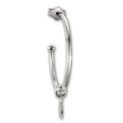 SilberDream Ohrstecker Creole Rund 925 Sterling Silber Damen SDO6701J