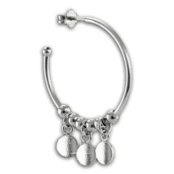 SilberDream Ohrstecker Creole Blättchen 925 Sterling Silber Damen SDO6703J