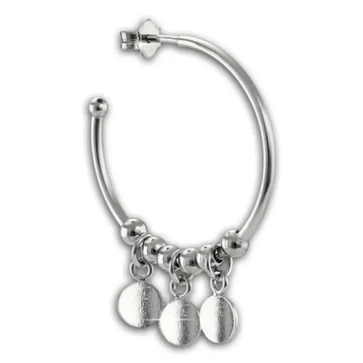 SilberDream Ohrstecker Creole Blättchen 925 Sterling Silber Damen SDO6703J