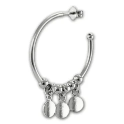 SilberDream Ohrstecker Creole Blättchen 925 Sterling Silber Damen SDO6703J