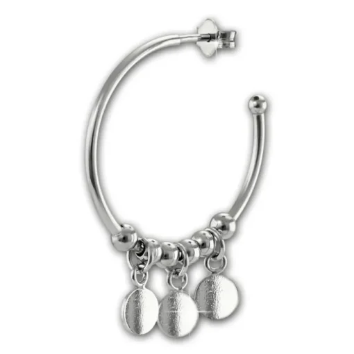 SilberDream Ohrstecker Creole Blättchen 925 Sterling Silber Damen SDO6703J