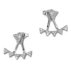 SilberDream Ohrstecker Dangle Ear Cuff Dreiecke weiß 925 Silber Ohrringe GSO446W