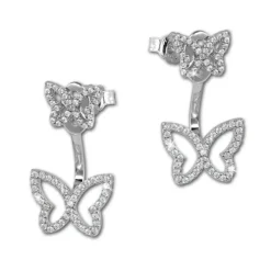 SilberDream Ohrstecker Dangle Ear Cuff Schmetterling 925 Silber Ohrringe GSO448W
