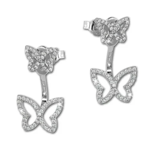 SilberDream Ohrstecker Dangle Ear Cuff Schmetterling 925 Silber Ohrringe GSO448W