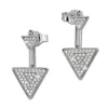 SilberDream Ohrstecker Dangle Ear Cuff Dreieck weiß 925 Silber Ohrringe GSO447W