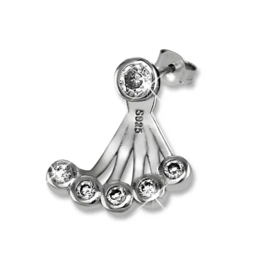 SilberDream Ohrstecker Dangle Ear Cuff Rund Zirkonia 925 Silber Ohrringe GSO500W
