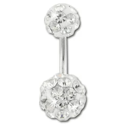 SilberDream Ohrstecker Dangle Zirkonia Kugel weiß 925 Silber SDO8510W