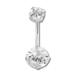 SilberDream Ohrstecker Dangle Zirkonia Rund weiß 925 Silber SDO8511W