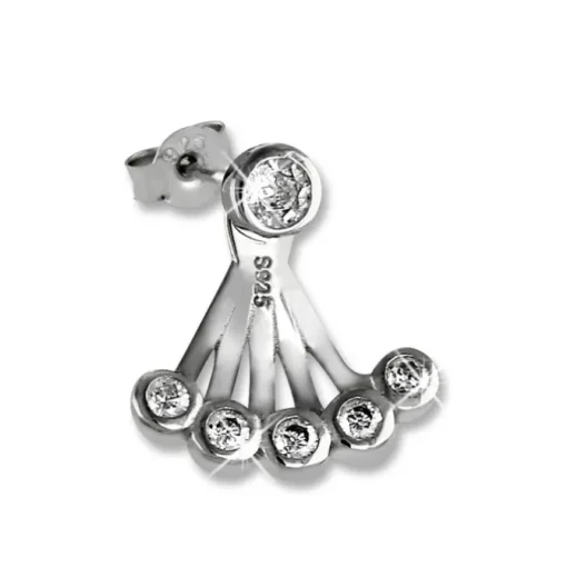 SilberDream Ohrstecker Dangle Ear Cuff Rund Zirkonia 925 Silber Ohrringe GSO500W