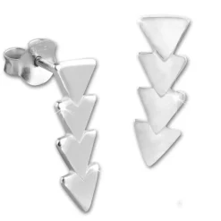 SilberDream Ohrstecker Dreiecke 925 Sterling Silber Damen Ohrrring SDO8218J