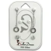 SilberDream Ohrstecker 3er Set Dangle, Perle, Kreis 925 Silber Ohrring SDS618WJ