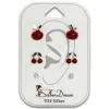SilberDream Ohrstecker 3er Set Apfel, Kirschen, Zirkonia 925er Ohrringe SDS611RW