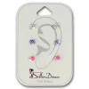 SilberDream Ohrstecker 3er Zirkonia weiß, lila, rosa 925 Silber Ohrring SDS808