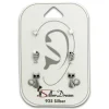 SilberDream Ohrstecker 3er Set Zirkonia, Fischgräte, Katze 925 Ohrring SDS625WS