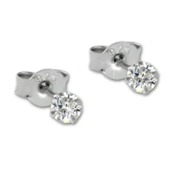 SilberDream Ohrstecker 3er Zirkonia weiß, lila, rosa 925 Silber Ohrring SDS808