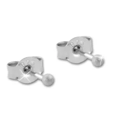SilberDream Ohrstecker 3er Set Kugel matt 925 Silber Ohrring SDS811M
