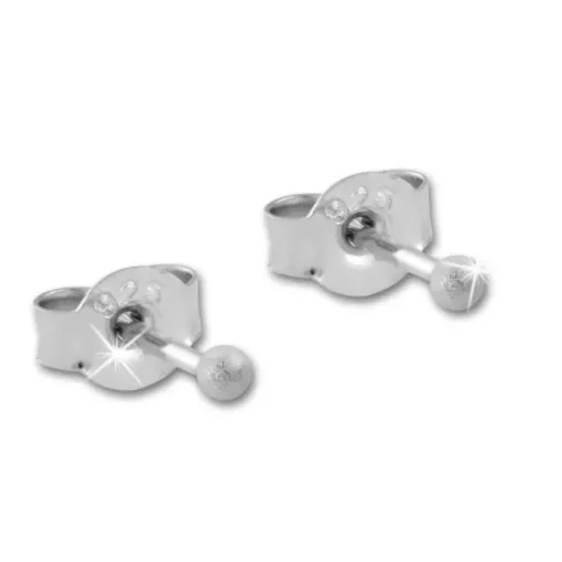 SilberDream Ohrstecker 3er Set Kugel matt 925 Silber Ohrring SDS811M