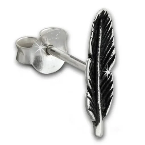 SilberDream Ohrstecker Feder 925 Sterling Silber Ohrring SDO8207J