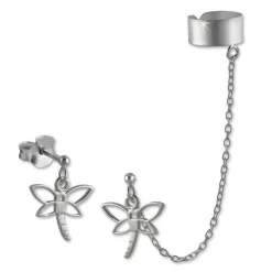 SilberDream Ohrstecker Libelle mit einem Helix Ohr Clip 925 Silber SDO8870
