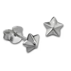 SilberDream Ohrstecker Niete Stern 925 Sterling Silber Ohrring SDO8209J