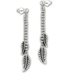 SilberDream Ohrstecker Ohrhänger Blätter glänzend 925 Sterling Silber SDO6708J