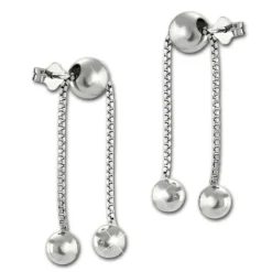 SilberDream Ohrstecker Ohrhänger Kugeln glänzend 925 Silber SDO6715J