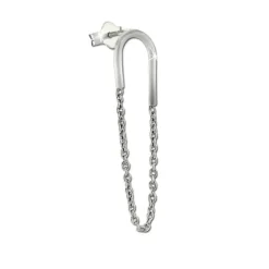 SilberDream Ohrstecker Ohrhänger Oval glänzend 925 Silber SDO6713J