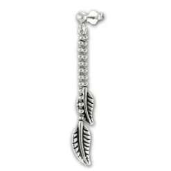 SilberDream Ohrstecker Ohrhänger Blätter glänzend 925 Sterling Silber SDO6708J
