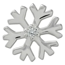 SilberDream Ohrstecker Schneeflocke Zirkonia 925er Silber Ohrring SDO8032W