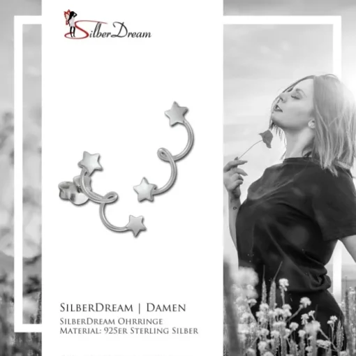 SilberDream Ohrstecker Sternenschweif 925 Sterling Silber Ohrring SDO8212J