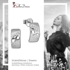 SilberDream Ohrstecker Unendlich Zirkonia weiß 925 Silber Damen Ohrring SDO4272W
