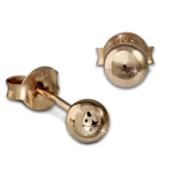 SilberDream Ohrstecker vergoldet Kugel rosegold 925er Ohrring SDO9504E