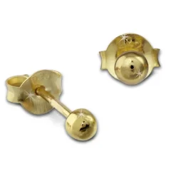 SilberDream Ohrstecker vergoldet Kugel glänzend 925er Ohrring SDO9503Y
