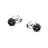 SilberDream Ohrstecker Zirkonia lila 925 Silber Ohrring SDO8503V