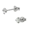SilberDream Ohrstecker Zirkonia weiß 4mm Silber 925 Ohrring SDO8504W