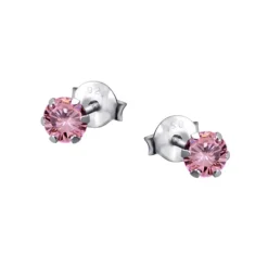 SilberDream Ohrstecker Zirkonia rosa 925 Silber Ohrring SDO8503A
