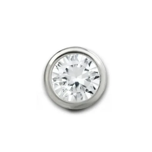 SilberDream Ohrstecker Zirkonia Rund 4mm weiß 925 Silber SDO8508W