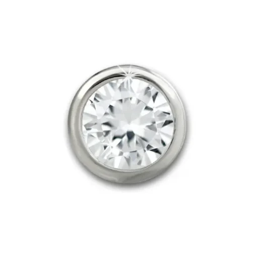 SilberDream Ohrstecker Zirkonia Rund 5mm weiß 925 Silber SDO8509W