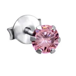 SilberDream Ohrstecker Zirkonia rosa 925 Silber Ohrring SDO8503A